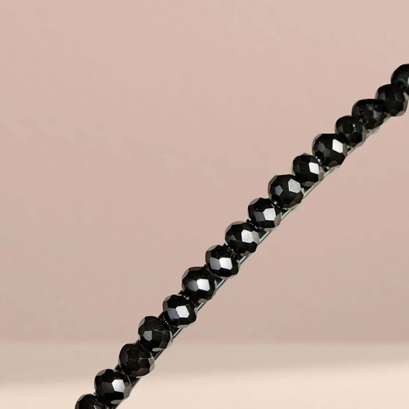 NWT The Hair Edit Headband in Midnight Star Chaplet (small black crystal beads) - Picture 6 of 6